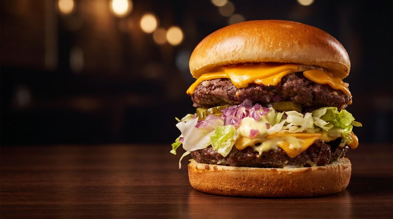 Hambúrguer Big Mac Brioche do Pão de Alho do Julio